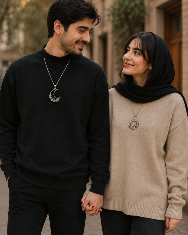 گردنبند دوستی ماه و خورشید